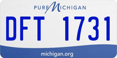 MI license plate DFT1731