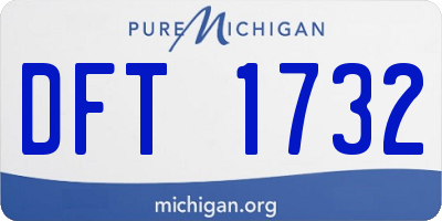 MI license plate DFT1732
