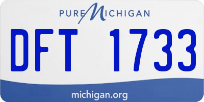 MI license plate DFT1733