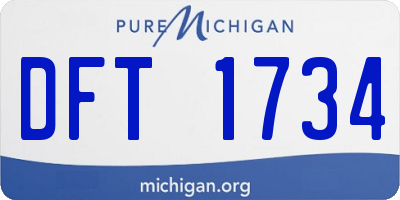 MI license plate DFT1734