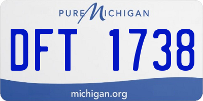MI license plate DFT1738