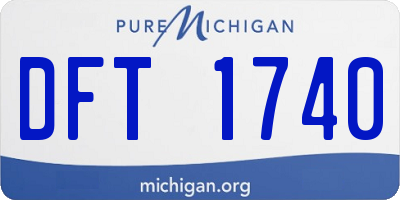 MI license plate DFT1740