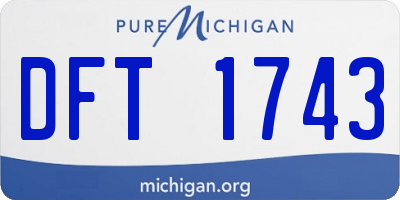 MI license plate DFT1743