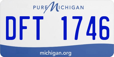 MI license plate DFT1746