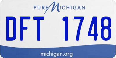 MI license plate DFT1748