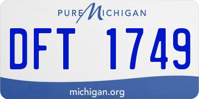 MI license plate DFT1749
