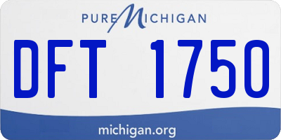 MI license plate DFT1750