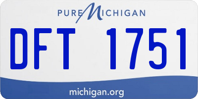 MI license plate DFT1751