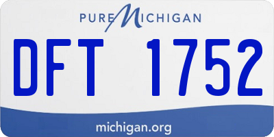MI license plate DFT1752