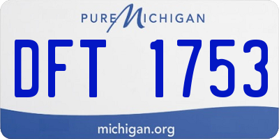MI license plate DFT1753