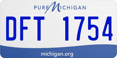 MI license plate DFT1754