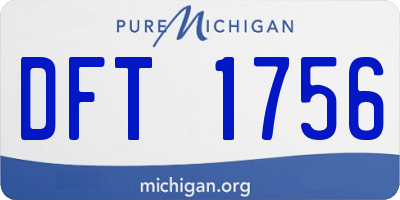 MI license plate DFT1756