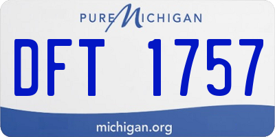 MI license plate DFT1757