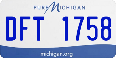 MI license plate DFT1758