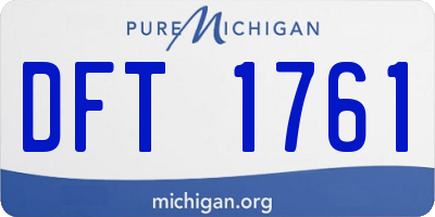 MI license plate DFT1761