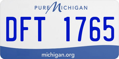 MI license plate DFT1765