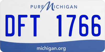 MI license plate DFT1766