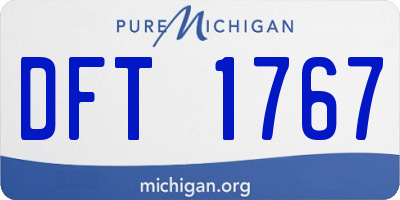 MI license plate DFT1767