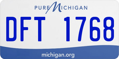 MI license plate DFT1768