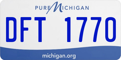 MI license plate DFT1770