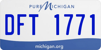 MI license plate DFT1771