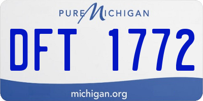 MI license plate DFT1772