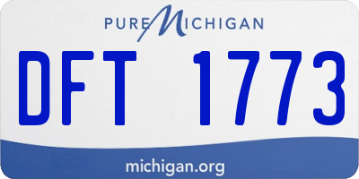 MI license plate DFT1773