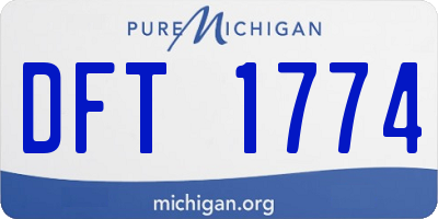 MI license plate DFT1774