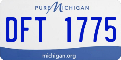 MI license plate DFT1775
