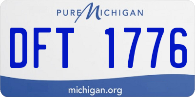 MI license plate DFT1776