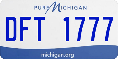 MI license plate DFT1777