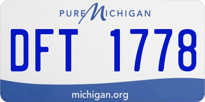 MI license plate DFT1778