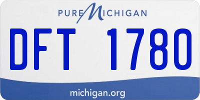 MI license plate DFT1780