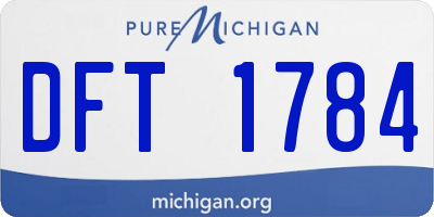 MI license plate DFT1784