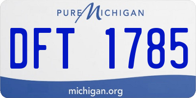 MI license plate DFT1785