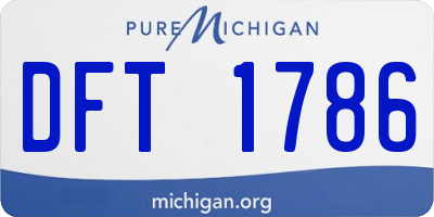 MI license plate DFT1786
