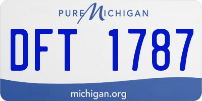 MI license plate DFT1787