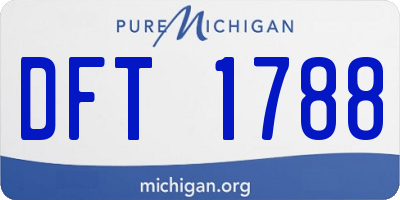 MI license plate DFT1788