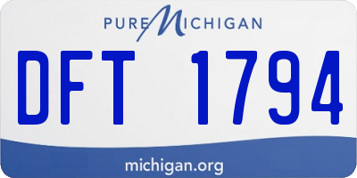 MI license plate DFT1794