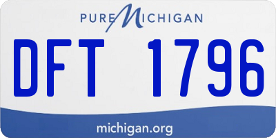 MI license plate DFT1796