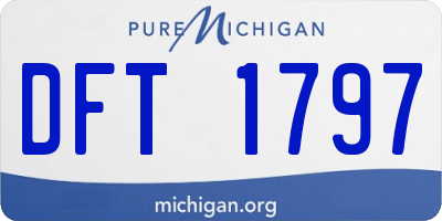 MI license plate DFT1797