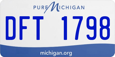 MI license plate DFT1798