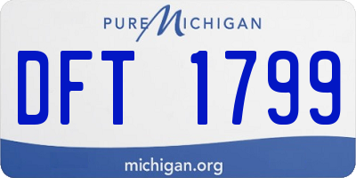 MI license plate DFT1799