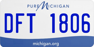 MI license plate DFT1806