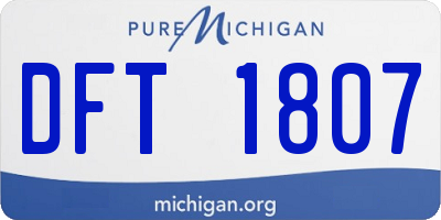 MI license plate DFT1807