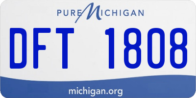 MI license plate DFT1808
