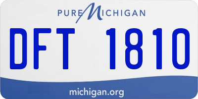 MI license plate DFT1810