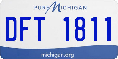 MI license plate DFT1811