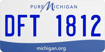 MI license plate DFT1812