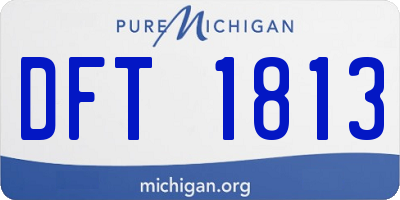 MI license plate DFT1813